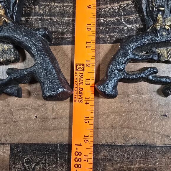 Vintage MCM Cast Aluminum Owl Set with Glass Eyes - Picture 7 of 9